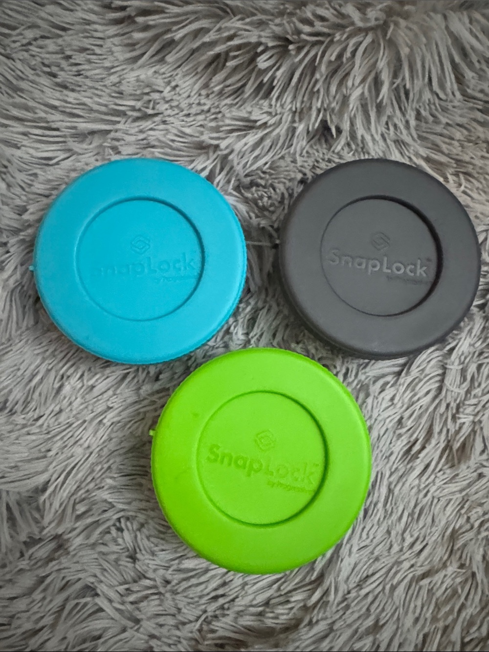 Silicone Food Storage Lids - Blue, Gray, Green